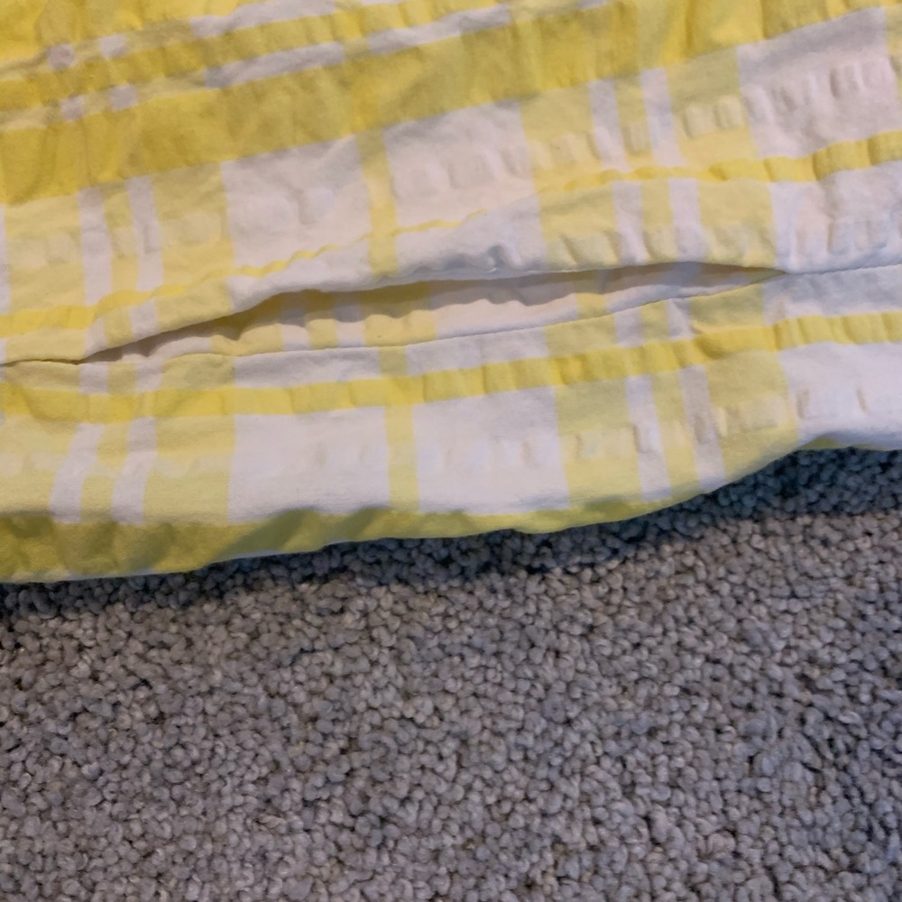 Lilly Pulitzer strapless navy ruffles yellow plaid - Picture 6 of 6